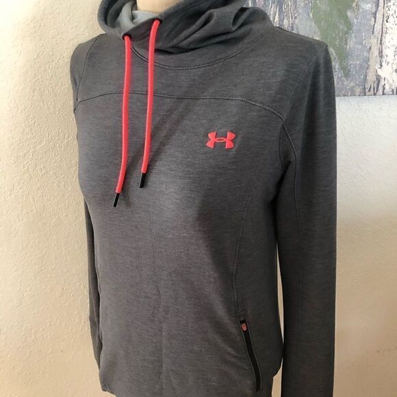 UNDER ARMOUR Loose Cowl Neck Gray Pullover - Picture 1 of 9